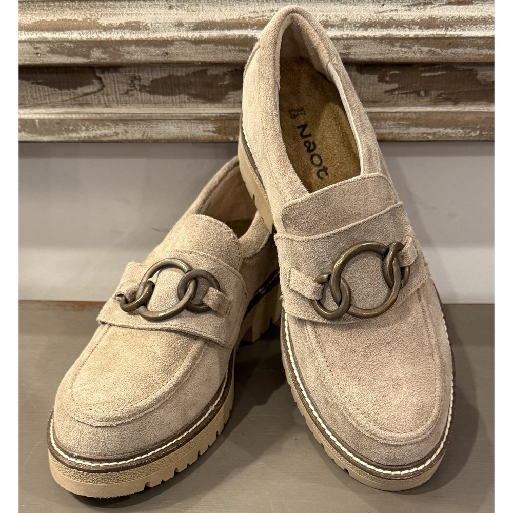 Women's Naot Fremont Slip-On Loafer in Almond Suede Leather Size US 6 EU 37 NWOB